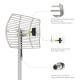 Long Range 50 KM 2.4GHz 5GHz Outdoor WiFi Antenna for Omni Directional Wireless Booster