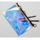 pencil case zipper slider travel cosmet bag, slider zipper clear transparent pvc packaging cosmetic bag, slider lock zip