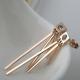 Stainless Steel Tassel Earrings with gold color, women surgical stainless steel jewelry earings