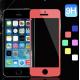 Ultra thin 9H iphone 5 colorful tempered glass screen protector with oleophobic coating