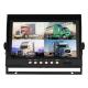 High Resolution 1024x600 AHD Car Video Screen Monitor 9 Inch Rearview A9 Processor