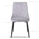 Beige Side Injection Sponge 50CM 52CM 82CM Metal Frame Upholstered Dining Chair