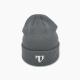 Unisex Gray Acrylic Polyester Knit Beanie Hats Personalized Color