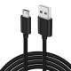 Black Usb A To Micro Usb Cable Fast Charging 0.7-0.9A Wear Resistant OEM ODM