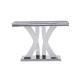 Dining Room Furniture SS Console Table 0.166m3 12mm Tempered Glass