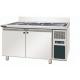 420L Stainless Steel Fridge Freezer , 400W Counter Top Salad Fridge