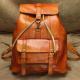Vegetable Tanned Genuine Leather Backpack