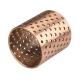CuSn8 Oil Shaft Diameter Wrapped Bronze Sleeve Bushings Lubrication Pockets