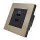 PC Metal USB Charger Socket 86mm Double Wall Socket With Usb