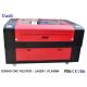 Red Protective Cover CO2 Laser Cutter , CNC Laser Cutting Machine For Acrylic