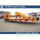 SKD type low bed trailer truck with 2 axles , gooseneck lowboy trailers