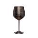 Etching Design Stainless Steel 18/8  Wine Glass Black Steampunk Style Goblet
