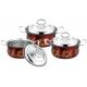 6 pcs kitchen cookware set &cookwere set stainless steel &  16/18/20cm colorful induction cookware set