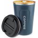 12oz Double Wall SS Vacuum Insulation Cup With Leak Proof Lid Reusable Frosted Coffee Mug