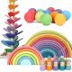 Montessori Wave Forest Stacker Tower Rainbow Toy Stacker