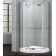 Tempered Glass Single Pivot Shower Enclosure Stainless Steel With Frames Diamond Shape
