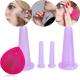 Anti Cellulite and Massage Function 4pcs Silicone Cupping Cup Set for Facial Massage