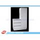 White MDF Wood Display Cabinets SGS ISO For Supermarket Promoting