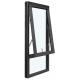 Modern Powder Coated Aluminum Awning Window With Hurricane Impact Glazing