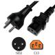 Israel SII Approved 3 Prong  Appliance Power Cord SI32 to IEC C13 Computer Connector