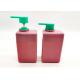 Pink 100ml 250ml HDPE Plastic Bottles With Lotion Pump