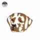 Animals Dog Design Chenille Patches No Minimum Handmade Brown / White Color