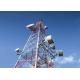 80m Triangle Telecom Steel Tower , Galvanized / Painted Communication Antenna