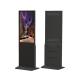 FCC 43 Inch Free Standing Kiosk Digital Signage Black And Silvery Color