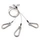 Durable Wire Rope Lanyard Uncoated Steel Wire Hanging Safety Cable Assembly
