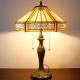 30cm 40cm Hexagon Living Room Bed Room Coffee House Hand-crafted Antique Stained Art Glass Table lamp