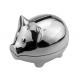 Laser Engraving Metal Houseware Zinc Alloy Silver Plated Mini Coin Bank