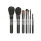 7 PCS Elegant Black Essential Makeup Brushes Set With Highest Quality Nature Bristles