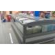 Gray R404a Supermarket  Island Freezer Cabinet With Curve Glass Sliding Open