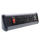 America Desktop Clamp Power Strip 3outlet and 2USB ETL passed