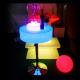 Plastic LED Light Cocktail Table , Light Up Bar Table 16 Colors Changing OEM