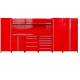 Corner Combined Steel Garage Storage Tool Cabinet with Drawers and 5 Inch PU Casters