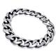 Men's Titanium Stainless Steel Curb Chain Link Bracelet 8 Inches (JCE168)