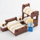 Compatible with legoingly table lamp set home bedroom furniture double bed building blocks