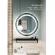 Round Anti Fog LED Bathroom Vanity Mirror Waterproof Touch Switch