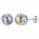 0.6X0.6cm 0.9 Gram Sterling Silver Jewelry Earrings Birthstone Ball Stud Earring SGS