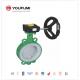 Wafer Style PTFE Lined Butterfly Valve ANSI Standard Normal Temperature For PVC