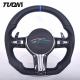 Black Perforated Smooth Leather BMW Steering Wheel Carbon Fiber