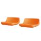 Orange HDPE Plastic Stadium Seats / H300mm Step Football Bleacher Seat