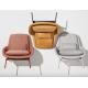 FIELD LOUNGE CHAIR HC180 Upholstered Fabric Metal Frame Living Room Italian Designer Modern Field Lounge Chair