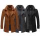                  Autumn and Winter New Men′s Double Collar Woolen Warm Plus Size Long Coat Windproof Jacket for Men             
