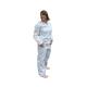 Cleanroom Disposable Polypropylene Non Woven Protective Coverall White / Blue