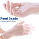 Clear Food Processing Medical Vinyl Glove Powder Free Disposable