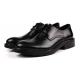 Handmade Footwear Mens Black Lace Up Dress Shoes Comfortable With Thick Platforms