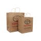 Custom Eco-Friendly Brown Kraft Paper Shopping Bags With Logo Printing Supplier