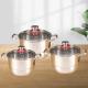 Direct Selling 201 Stainless Steel Soup Pot Cookware Set Big Steamer Cooking Pot Set With Spacers